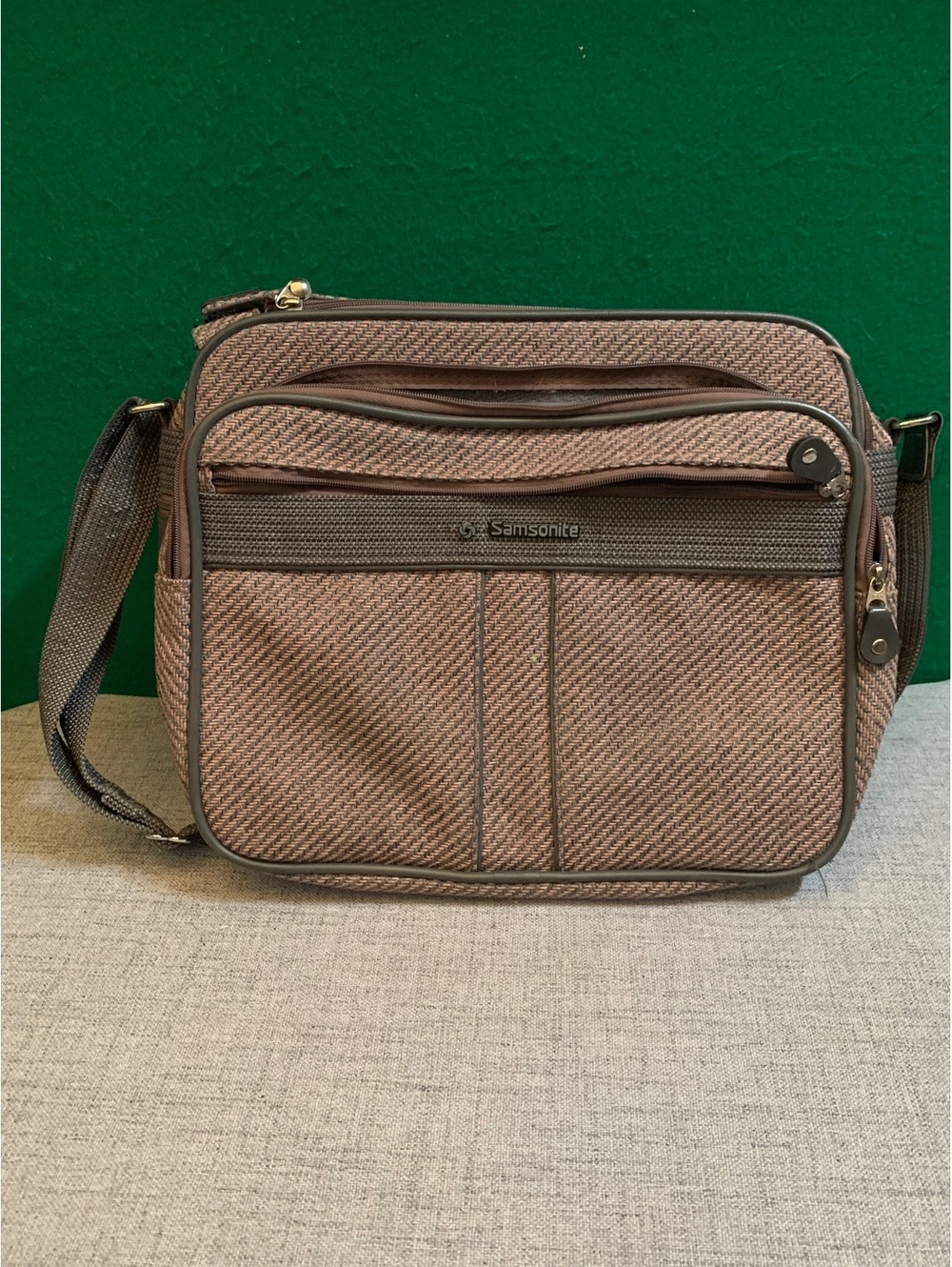 Samsonite Silhouette Brown Crossbody Travel Bag